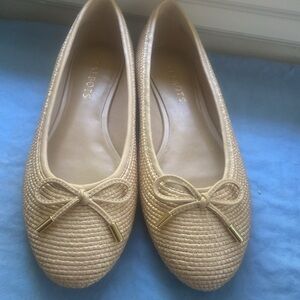 NWoT Talbots Olympia Woven Flats Size 7.5
